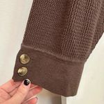 Oscar de la Renta O Women’s Brown Waffle Knit Button Cardigan Designer Plus 3X Photo 7