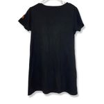 Mango ⭐️MNG Black TShirt Dress with Embroidered Floral Patch Photo 1