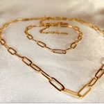 Stainless Steel Paper Clip Necklace Charm Pendant Holder Silver Plated Unisex Gold Photo 3