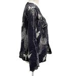 Citron Santa Monica Crinkle Embroidered Cut Out Topper Jacket size Large Petite Blue Photo 1