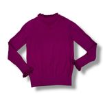 Boden Size 10 M/L Barbie Pink Ruffle Trim Wool + Cotton Pullover Sweater K0041 Size L Photo 6