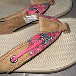 Maui Island  Pink & Tan Sequins 1” Rubber. sole Flip Flops Sandals Size 7 Photo 5