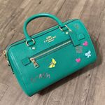 Coach Brand New Green Rowan SatcheL Diary Embroidery Bag Photo 3