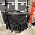 Vintage Genuine Leather Moto Jacket Crossbody Bag Black Photo 8