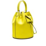 Marc Jacobs  Metropoli Bucket Bag Zest Lime Green Purse Shoulder Bag Leather Bold Photo 2