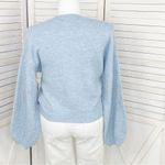 Anthropologie Broadway 38  Rhinestone Fringe Balloon Sleeve Sweater Blue XL‎ Photo 3