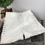 Rock & Republic White Distressed Studded Bermuda Shorts 4 Photo 3