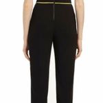 Alice + Olivia Black Jeri Neon Yellow Piped Jumpsuit Sz 2. NWT Photo 2