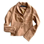 L.A.M.B. Women's Beige Polyester Long Sleeve Two Button Style Blazer Jacket Size 2 Photo 0