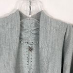 Anthropologie Knitted Knotted Small Top Knit Sparkly Gray Blue Cowl Crochet 392 Photo 8