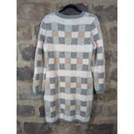 Love Scarlett Sweater Dress Woman's Large Checkered Pink Gray Brown Cozy Winter Photo 5