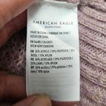 American Eagle  Dusty Mauve Waffle ¼ Zip Mockneck Wool Blend Sweater Size Small Photo 5
