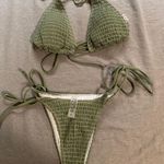 SheIn Green Ribbed Bikini Set Photo 0