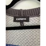 EXPRESS  Colorful Striped Loose Knit Open Front Longline Cardigan Sweater Size XS Photo 4