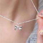Star Necklace & Bow Necklace Silver Photo 7