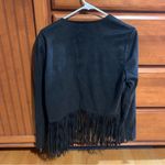 Forever 21  Boho Western Wear Hippie Fringe Cropped Jacket Black Women's Large Photo 9