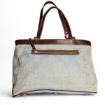 Dooney & Bourke East West Canvas / Leather Trim Donegal Crest Tote Shoulder Bag Photo 1