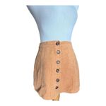 Rue 21 Womens  Camel Ribbed Corduroy Button Down Mini Skirt - Sz M Photo 3