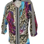 Joseph Ribkoff Size 2 Stretch Jacket Zips Light Weight Animal and abstract print Photo 1