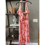 Ramy Brook  Luna Floral Halter Midi Dress Wild Pink Combo Womens Size 10 Photo 9