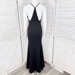 Lulus  Amelia Plunge Neck Racerback Sleeveless Maxi Dress Evening Gown Black XS Photo 3