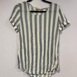 Soft Surroundings  purple and white vertical stripe flowy shirt Photo 0