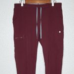 FIGS  Yola Technical Women Medium Burgundy Red Drawstring Scrub Pants TW2000R Photo 2