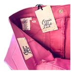NEW Cosmic Blue Love Mid Rise Denim SHORT Womens 27/4 Pink Camelia Rose 5 Pocket Photo 2