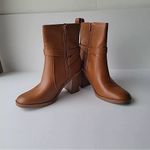 Liz Claiborne  Womens Olinda Block Heel Booties Brown Size 10M Photo 3