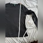 Ralph Lauren Lauren Ralph Women's Top Pullover Long Sleeve XL Black Gold Buttons Preppy Photo 7