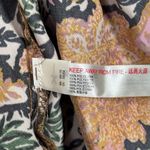 Free People  Kimono Women Small Black Orange Floral Topper Flower Hippie Bohemian Photo 8