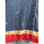 Vintage Lemon Grass 100% Cotton Denim Button Up Shirt Sz XL Embroidered 90s Y2K Blue Photo 4