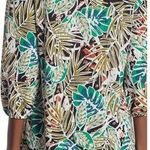 ECI Puff Sleeve Printed Knit Top Photo 1