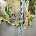 MELLODAY  Floral Midi Dress XL Green Puff Sleeve Button Cottage‎ Prairie Fairy Photo 10