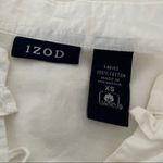 IZOD Cotton Popover Pullover Top White Half Buttoned Boho Size XS Photo 3