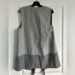 Vineyard Vines  Open Front Fringe Vest Women’s Size Medium Wool Blend Grey Photo 3