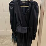 Dress Forum Navy blue mini dress satin wrap around Photo 2