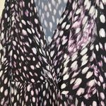 Jennifer Lopez Flutter Sleeve Cross Purple Black Front Dress Size 8 Photo 1