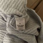 Zenana Outfitters  Grey V Neck Waffle Oversized Long Sleeve Photo 1