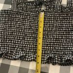 Sienna Sky  Women’s Gingham Smocked Black and White Top size Large Size Large Photo 6