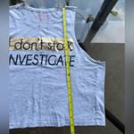 Rebellious One  I Don’t Stalk I Investigate Funny Muscle Tee in Gray Size XL Photo 3