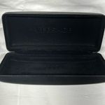 Versace Black Faux Leather Glasses CASE ONLY Felt Lined Gold Lettering On Top Photo 4