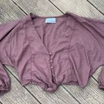 Urban Outfitters  Cropped 70s Boho Chic Blouse Top Size XS Photo 6