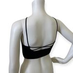 No Boundaries Black Ribbed Cross-Strap Crop Top Photo 1