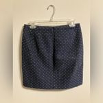 Ann Taylor  LOFT Navy Blue white Polka Dot Straight Pencil Skirt 6P‎ Photo 2