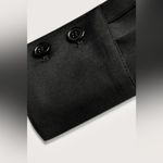 ZARA  NWT dark gray belted v neck collared mini blazer dress Photo 5