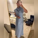 Bardot NWT Auria Satin Maxi Dress In Softblue size 12 Photo 8