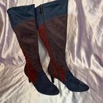 Impo  Page Suedy Stretch Purple Multi boots Faux Suede Knee High Photo 1