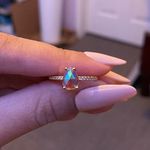 brand new gold stone ring Photo 3