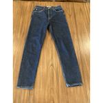 RE/DONE Revolve  90s high rise ankle crop Dark rinse button up straight Jeans 25 Photo 4